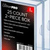Ultra Pro - Clear 2-Piece Plastic Card Storage Box 2-Pack (25 Count)