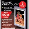 Ultra Pro - Clear 100pt Magnetic UV One-Touch Card Holder 5-Pack