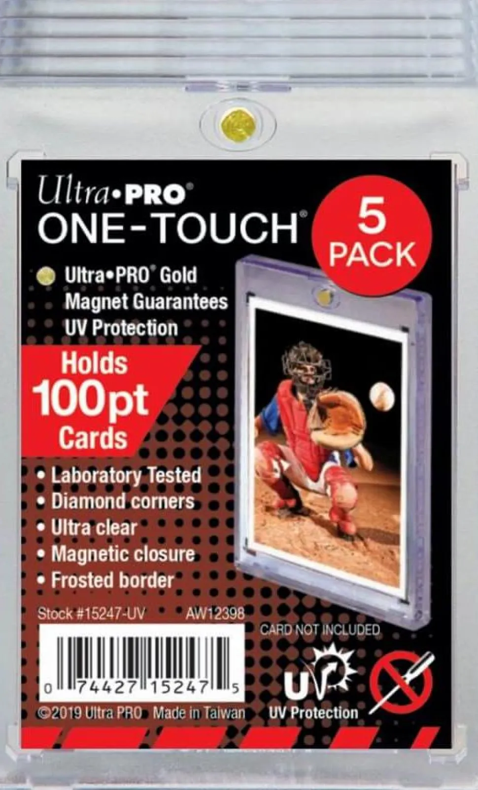 Ultra Pro - Clear 100pt Magnetic UV One-Touch Card Holder 5-Pack