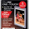 Ultra Pro - Clear 130pt Magnetic UV One-Touch Card Holder 5-Pack