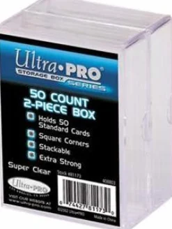 Ultra Pro - 2-Piece 50 Count Clear Card Storage Box 2-Pack