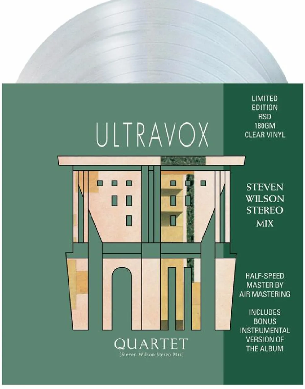 Ultravox - Quartet (Steven Wilson Mix) 2xLP Vinyl Record (2023 Record Store Day Black Friday Exclusive Clear Vinyl)