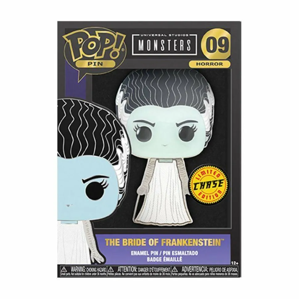 Universal Monsters - Dracula, Frankenstein, Wolfman & Bride of Frankenstein 4" Pop! Enamel Pin Bundle (Set of 4)