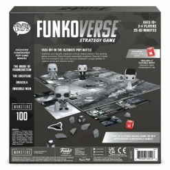 Universal Monsters - Dracula, Bride of Frankenstein, The Invisible Man & The Creature Pop! Funkoverse Strategy Game 4-Pack