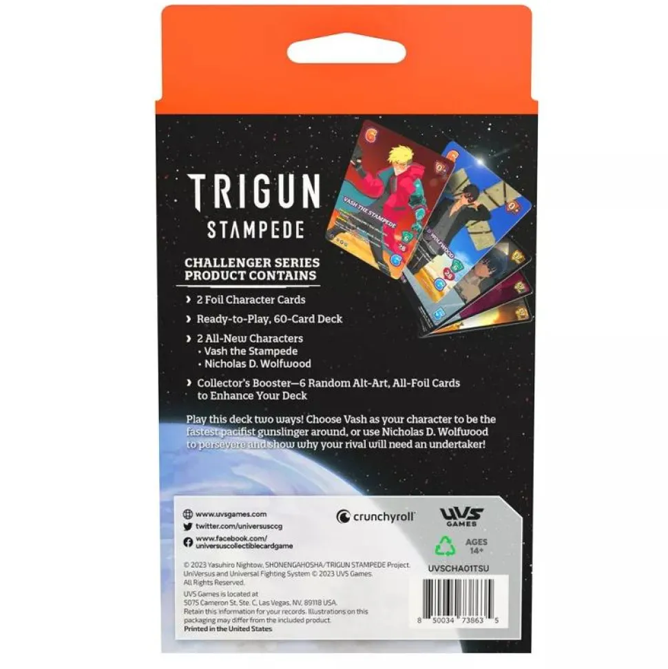 UniVersus - Card Game Challenger Series Trigun Stampede Deck