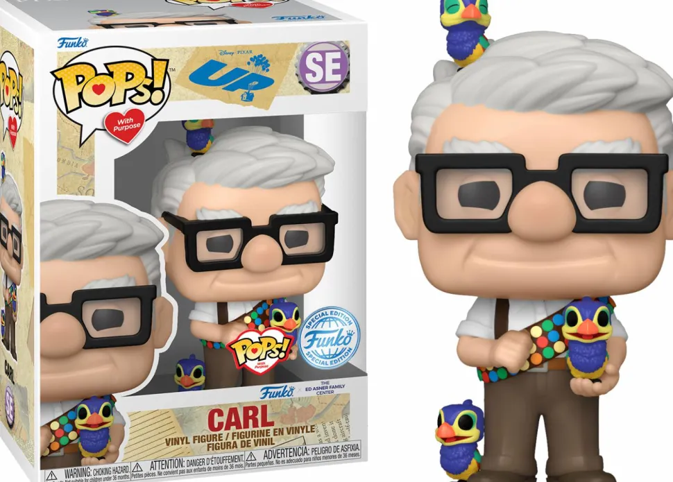 Up (2009) - Carl Pops! with Purpose Pop! Vinyl Figure (Popcultcha Exclusive)
