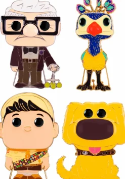 Up - Dug, Carl, Russell & Kevin 4” Pop! Enamel Pin Bundle (Set of 4)