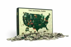 U.S. National Parks Map 1000 Piece Jigsaw Premium Puzzle by Brave in the Woods
