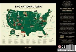 U.S. National Parks Map 1000 Piece Jigsaw Premium Puzzle by Brave in the Woods