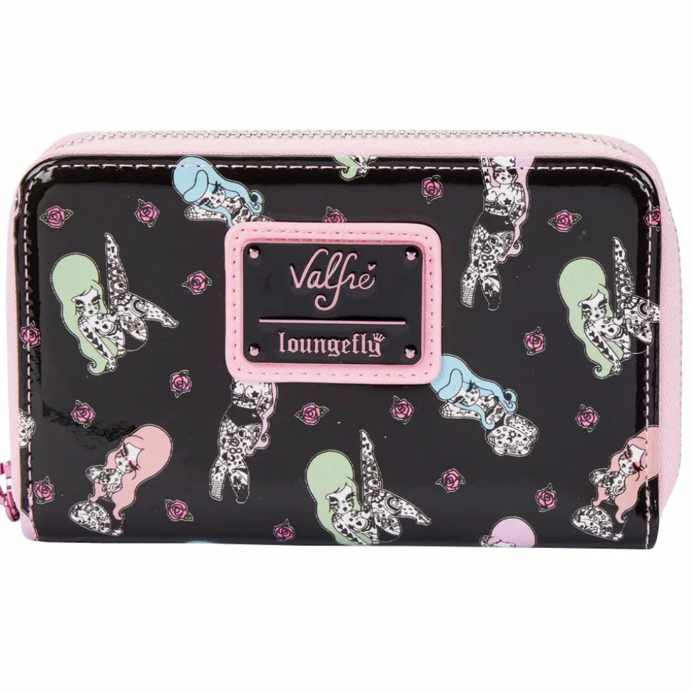 Valfre - Lucy Tattoo 4” Faux Leather Zip-Around Wallet