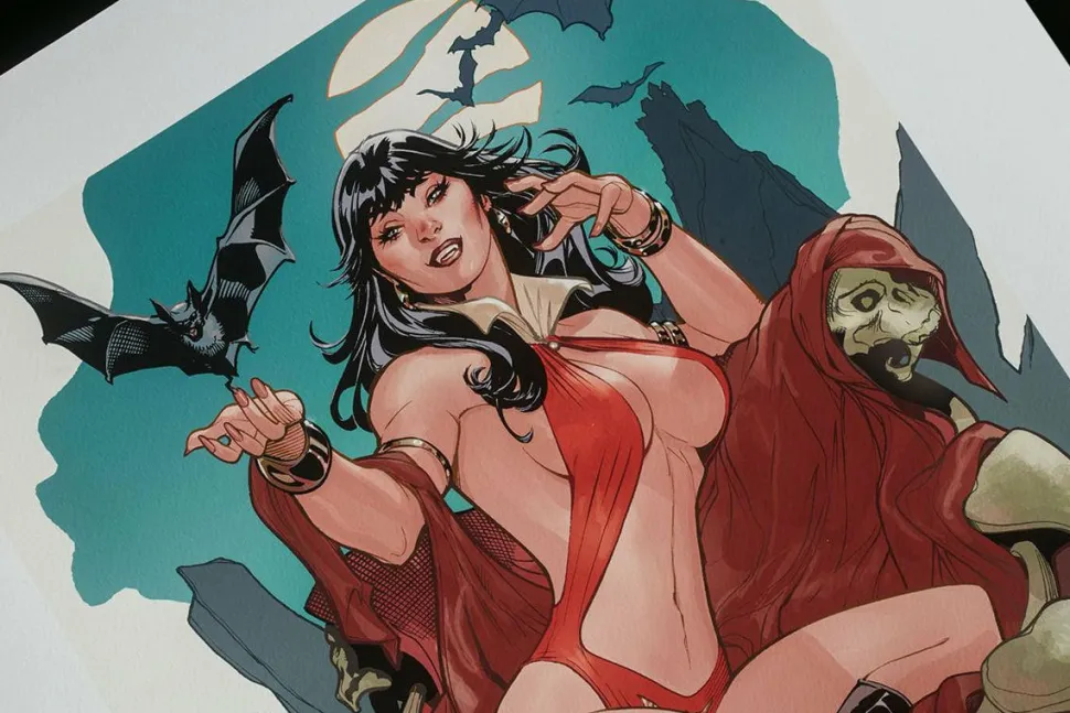 Vampirella - Vampirella: A Scarlet Thirst Premium Art Print by Terry & Rachel Dodson