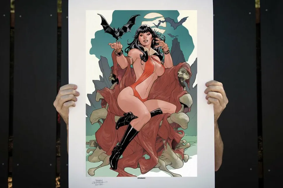 Vampirella - Vampirella: A Scarlet Thirst Premium Art Print by Terry & Rachel Dodson