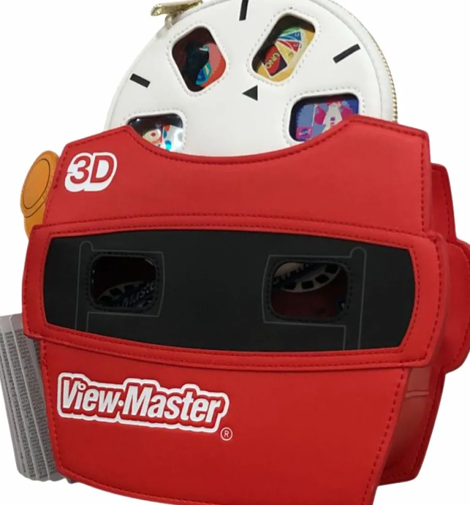 View-Master - Figural 9" Faux Leather Mini Backpack with Coin Purse