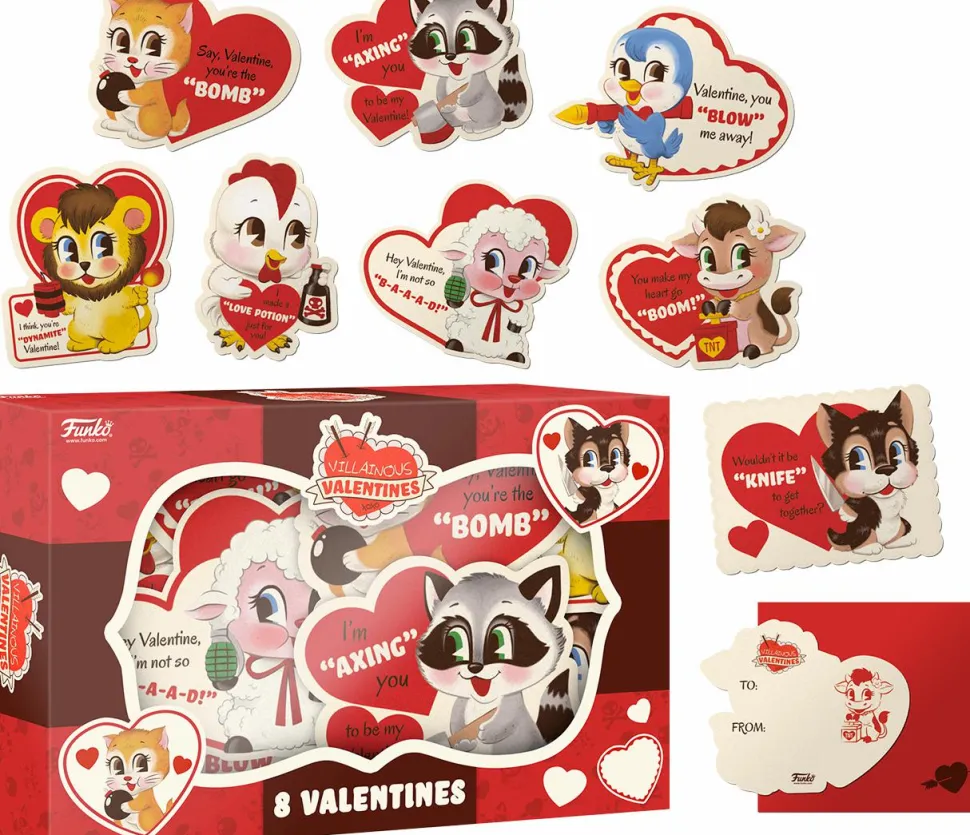 Villainous Valentines - Valentine’s Day Card Set 8-Pack