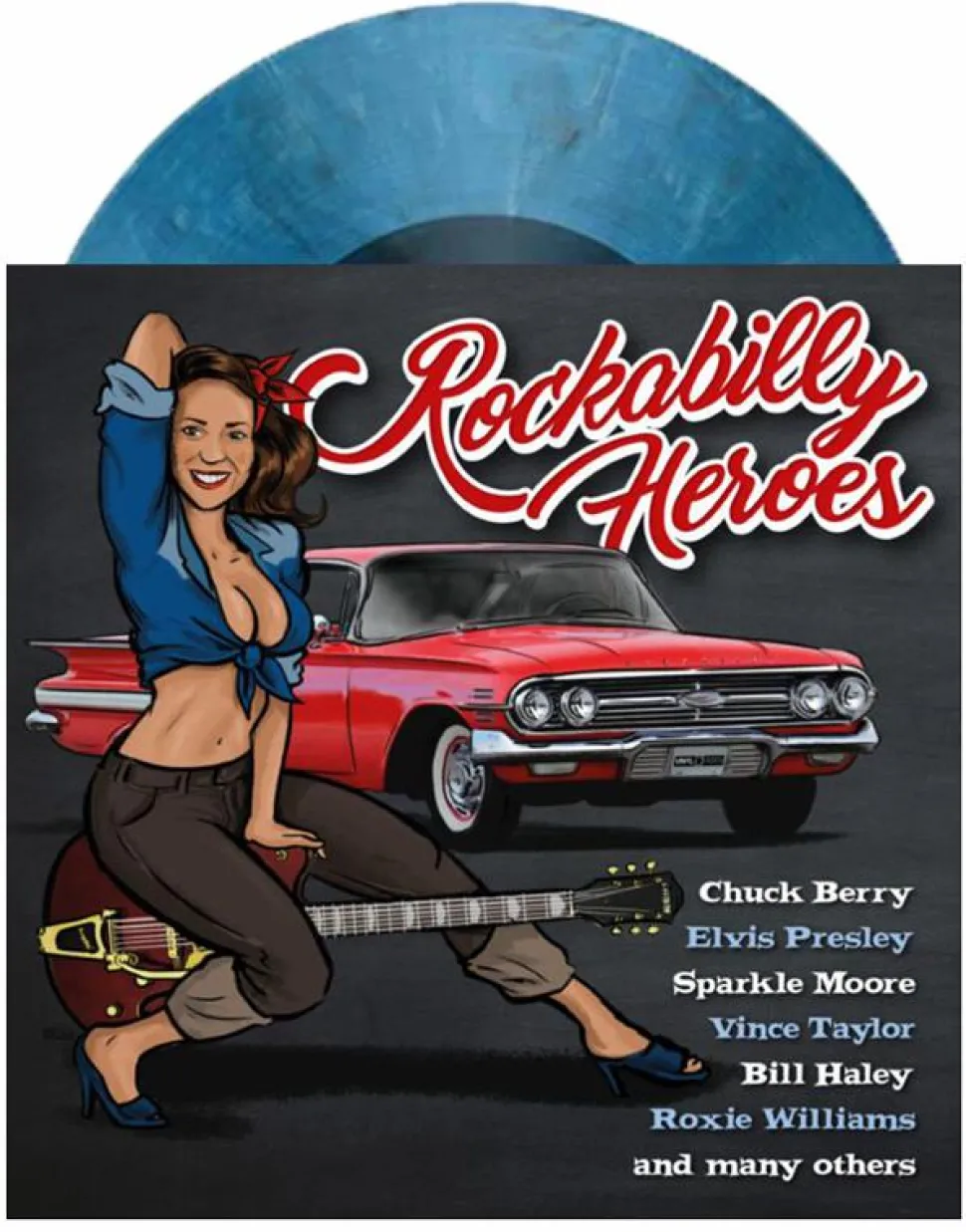 Vinyl Passion - Rockabilly Heroes LP Vinyl Record (2024 Record Store Day Exclusive Cool Blue Coloured Vinyl)