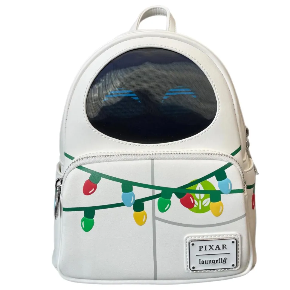 Wall-E - Eve Christmas Lights Cosplay Lenticular Glow in the Dark 10” Faux Leather Mini Backpack