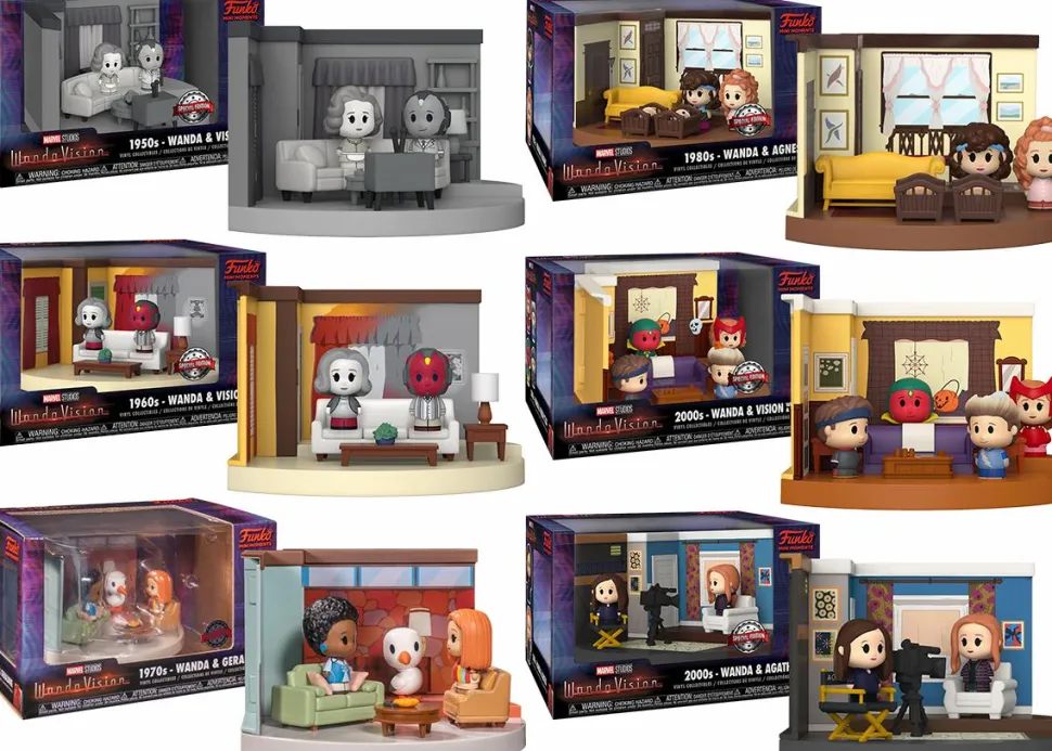 WandaVision - Living Room Diorama Mini Moments Vinyl Bundle (Set of 6)