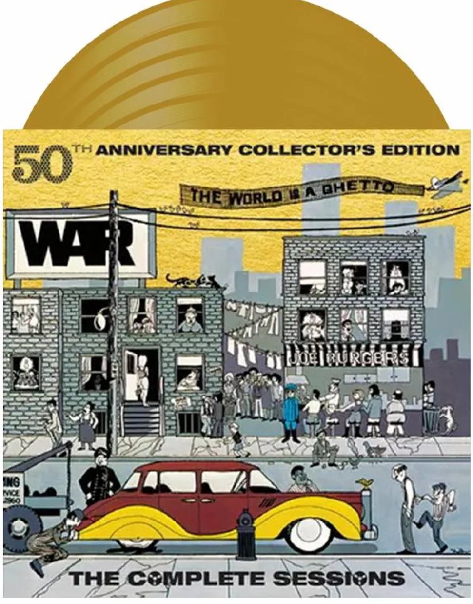 War - The World Is A Ghetto 50th Anniversary Collector’s Edition 5xLP Vinyl Record (2023 Record Store Day Black Friday Exclusive Gold Coloured Vinyl)