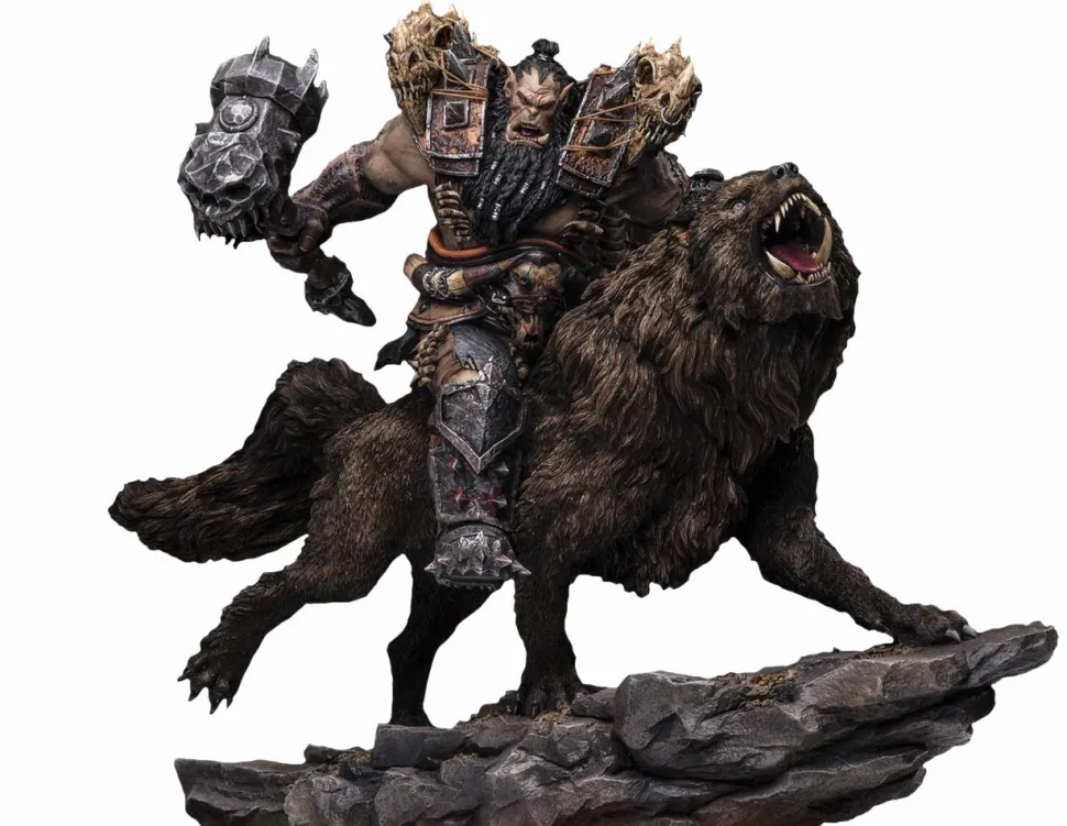 Warcraft - Blackhand Riding Wolf 10” Statue