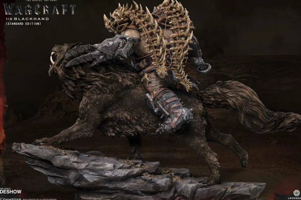 Warcraft - Blackhand Riding Wolf 10” Statue