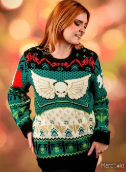 Warhammer 40,000 - Dark Angels Space Marine Christmas Crew Knit Jumper