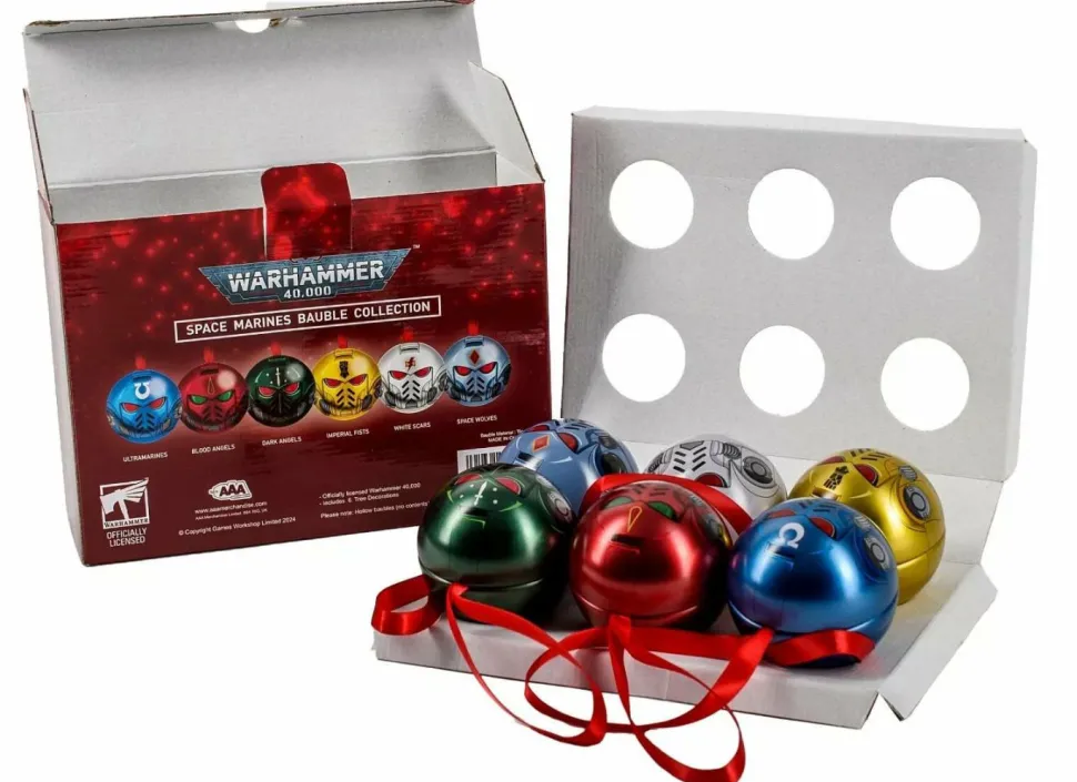 Warhammer 40,000 - Space Marines Chapter Helmet Bauble Collection Holiday Decoration 6-Pack