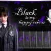 Wednesday (2022) - Black is My Happy Colour Personalised Pencil Case