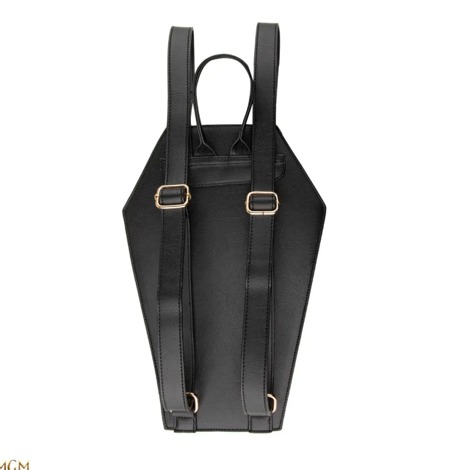 Wednesday (2022) - Coffin Shaped 13" Faux Leather Mini Backpack