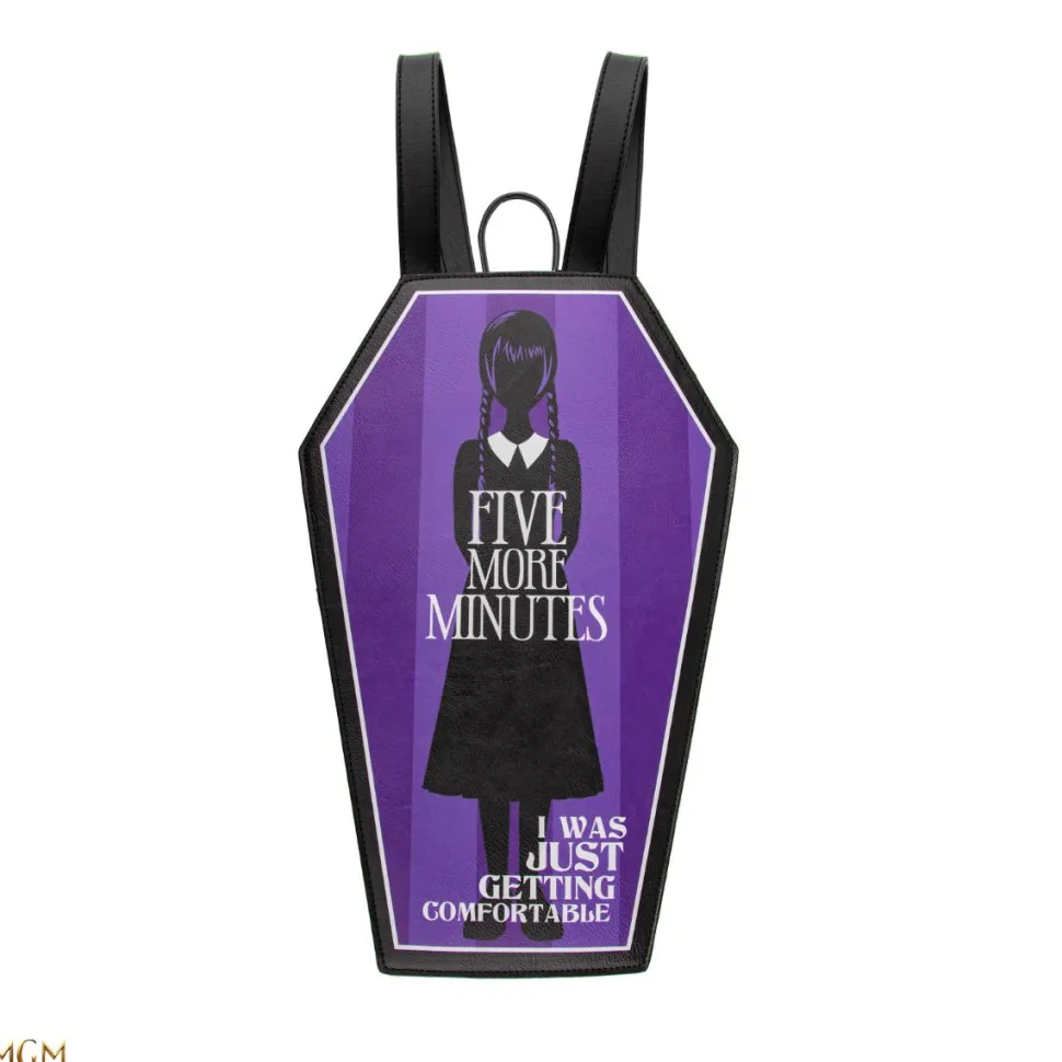 Wednesday (2022) - Coffin Shaped 13" Faux Leather Mini Backpack