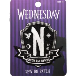 Wednesday (2022) - Nevermore School Black & White Logo Patch