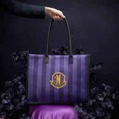 Wednesday (2022) - Purple Nevermore Academy 16" Faux Leather Shopping Bag