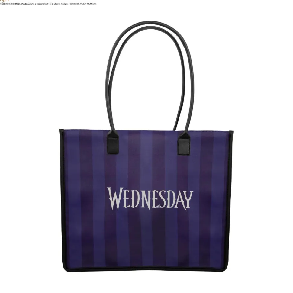 Wednesday (2022) - Purple Nevermore Academy 16" Faux Leather Shopping Bag