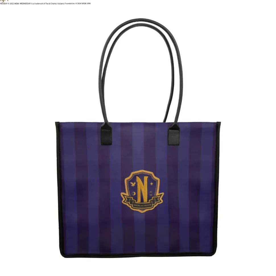Wednesday (2022) - Purple Nevermore Academy 16" Faux Leather Shopping Bag