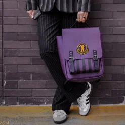 Wednesday (2022) - Purple Nevermore Academy 12" Faux Leather Backpack