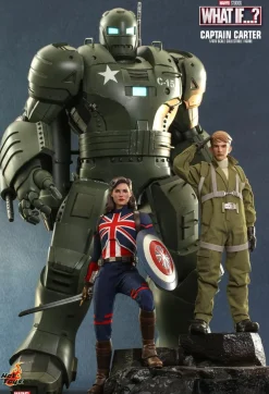 What If…? - Captain Carter, Infinity Ultron, Zombie Hunter Spider-Man, Steve Rogers & The Hydra Stomper 1/6th Scale Hot Toys Action Figure Bundle (Set of 4)