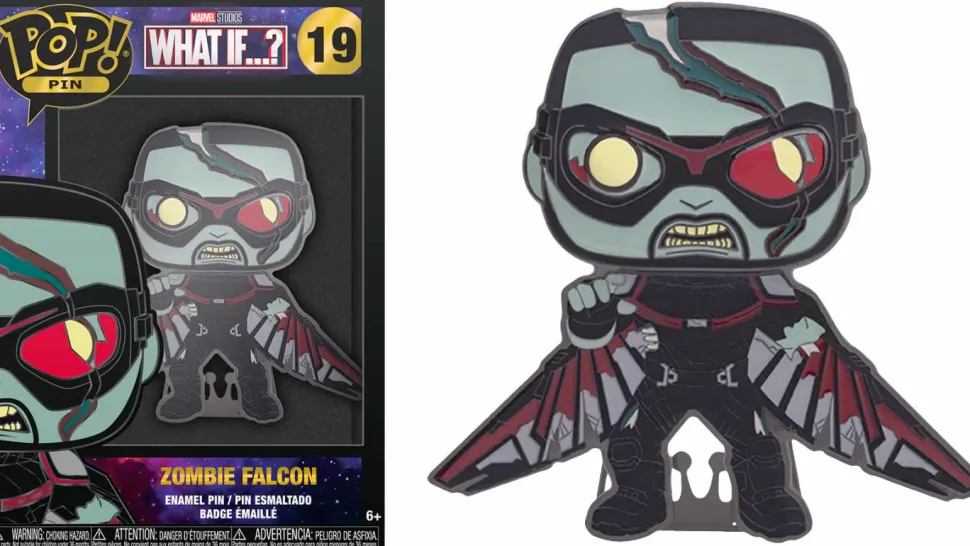 What If…? - Zombie Falcon Glow in the Dark 4” Pop! Enamel Pin