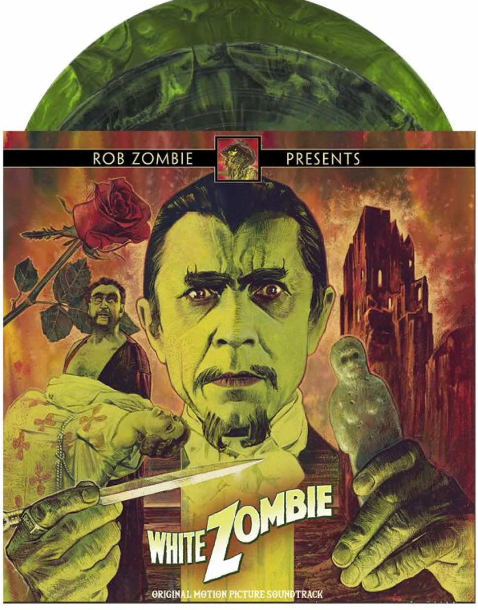 White Zombie (1932) - Rob Zombie Presents White Zombie Original Motion Picture Soundtrack LP Vinyl Record (Zombie & Jungle Hand Poured Coloured Vinyl)