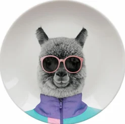 Wild Dining - Andy the Alpaca Ceramic Dinner Plate