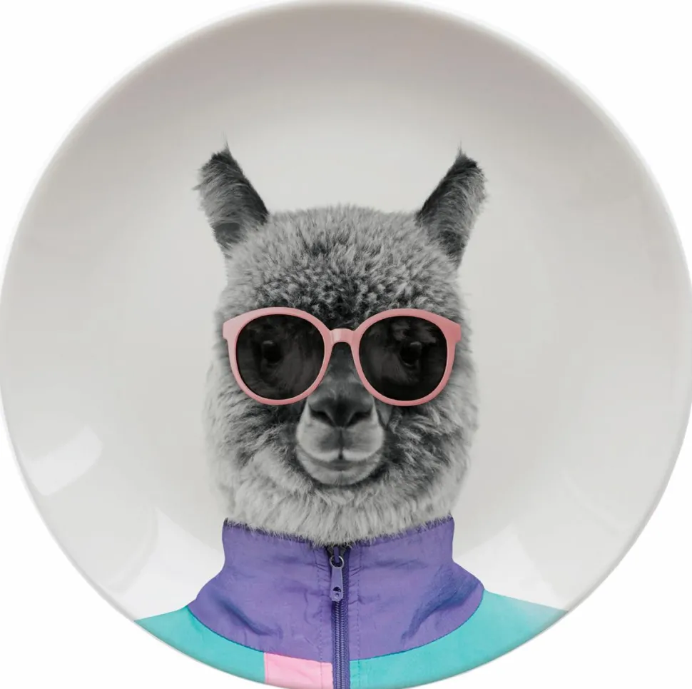 Wild Dining - Andy the Alpaca Ceramic Dinner Plate