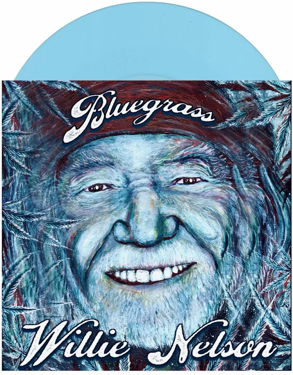 Willie Nelson - Bluegrass LP Vinyl Record (Electric Blue Coloured Vinyl)