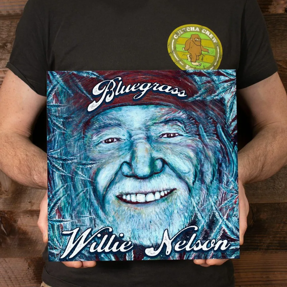 Willie Nelson - Bluegrass LP Vinyl Record (Electric Blue Coloured Vinyl)