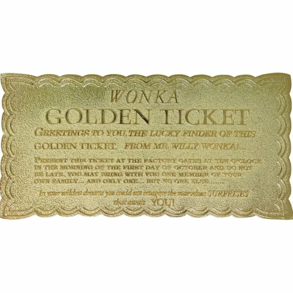 Willy Wonka & the Chocolate Factory (1971) - Golden Ticket Collector's Edition Metal Prop Replica