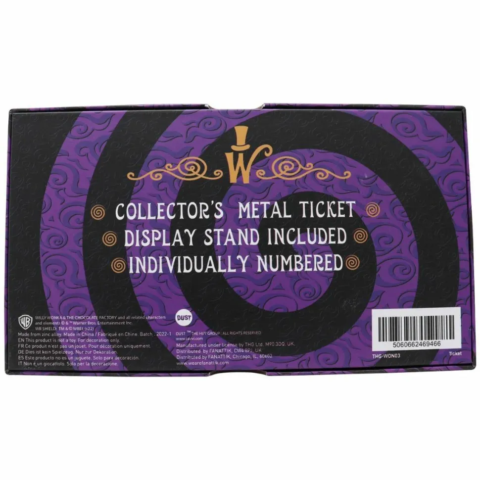 Willy Wonka & the Chocolate Factory (1971) - Golden Ticket Collector's Edition Metal Prop Replica