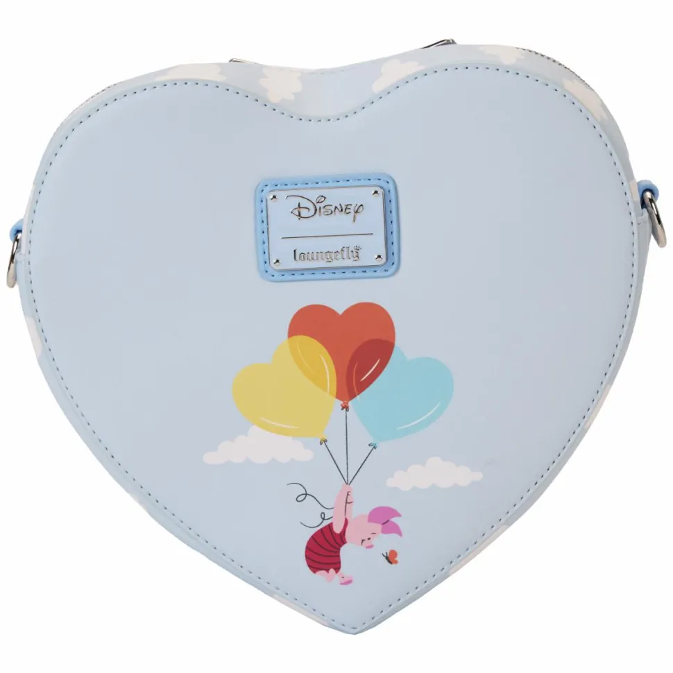 Winnie the Pooh - Floating Balloons Heart 8" Faux Leather Crossbody Bag