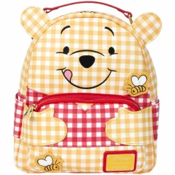 Winnie the Pooh - Gingham 10” Faux Leather Mini Backpack