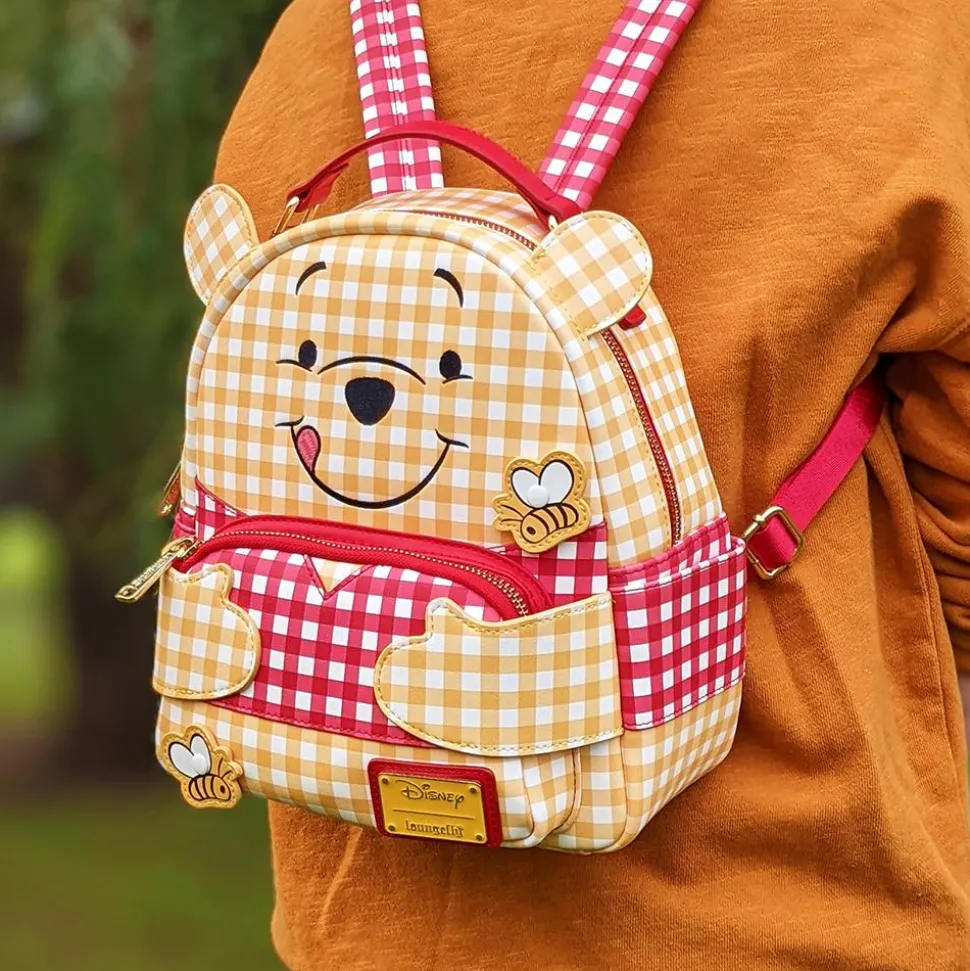Winnie the Pooh - Gingham 10” Faux Leather Mini Backpack