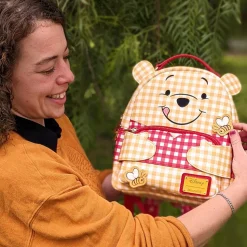 Winnie the Pooh - Gingham 10” Faux Leather Mini Backpack