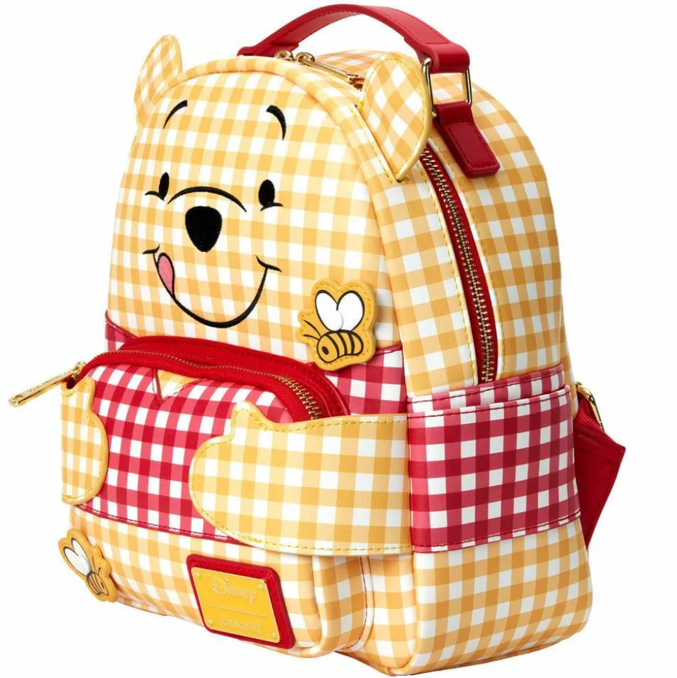 Winnie the Pooh - Gingham 10” Faux Leather Mini Backpack