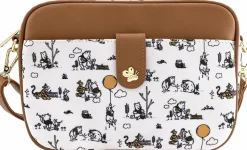 Winnie the Pooh - Line Drawing 10” Canvas Crossbody Bag