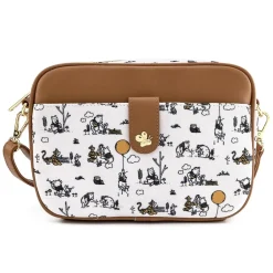Winnie the Pooh - Line Drawing 10” Canvas Crossbody Bag